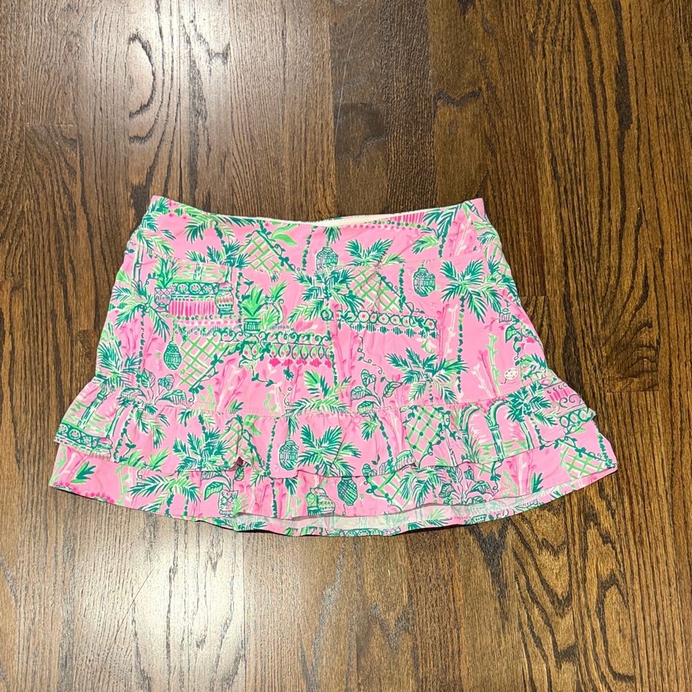 Lilly Pulitzer Pink and Green Tropical Skirt